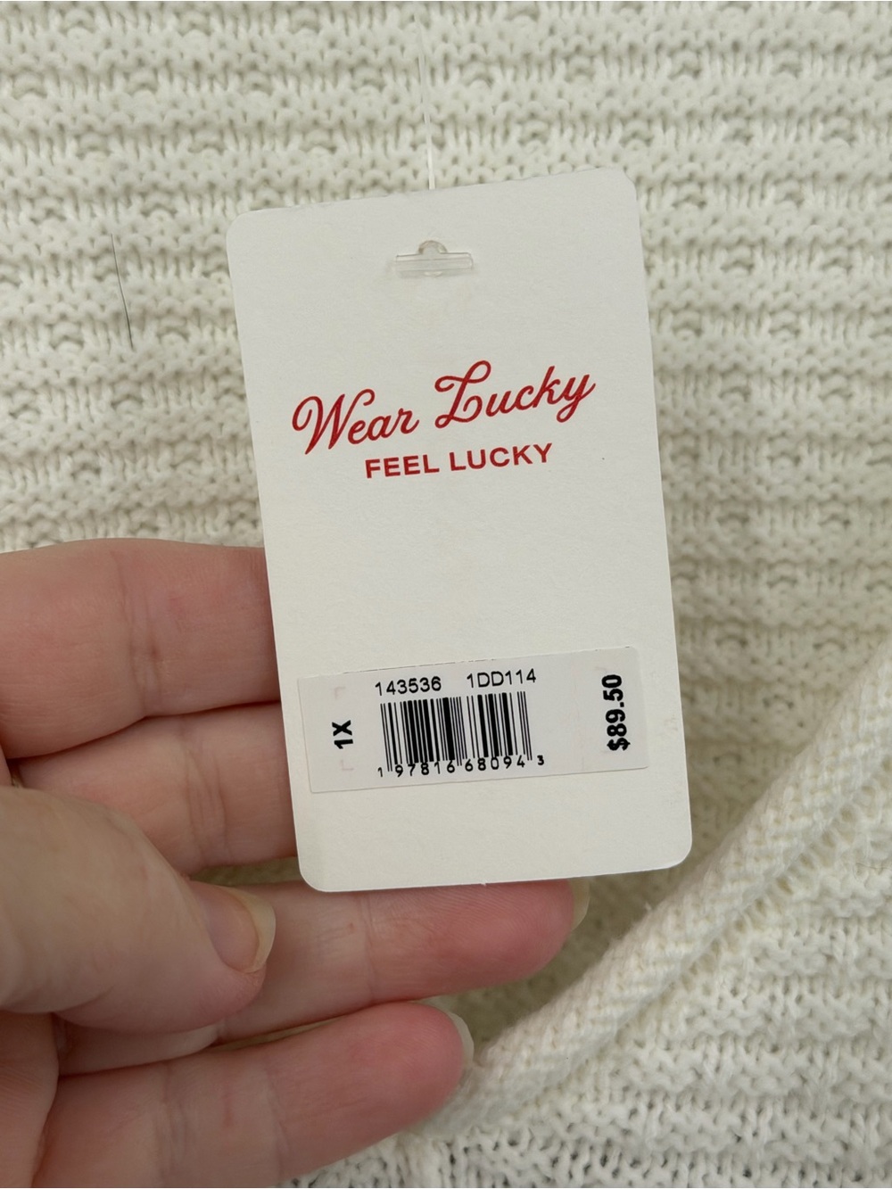 NWT Lucky Brand striped coastal boxy cotton blend v neck sweater size 1X ribbed - Picture 4 of 9